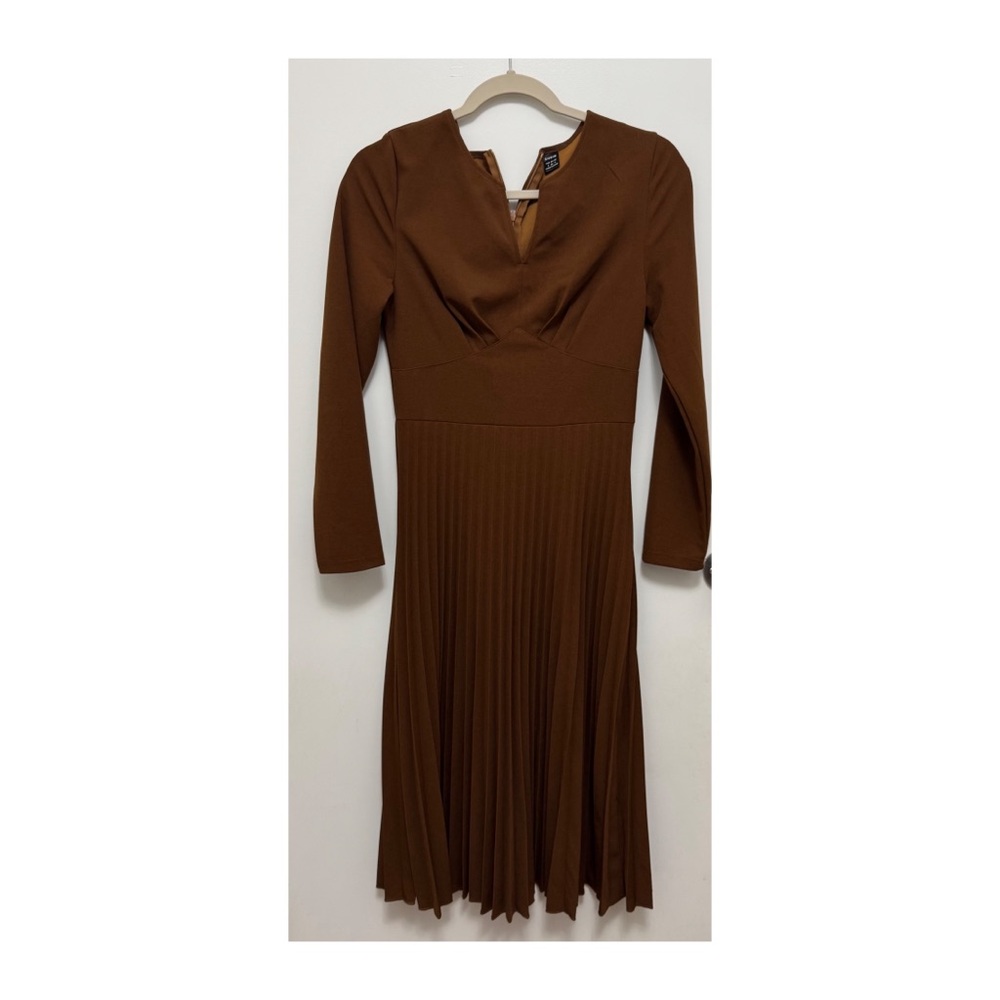 Elegant Brown Midi Dress